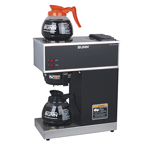 Commercial Coffee Brewer with Upper and Lower Warmers and 2 Glass Decanters by BUNN